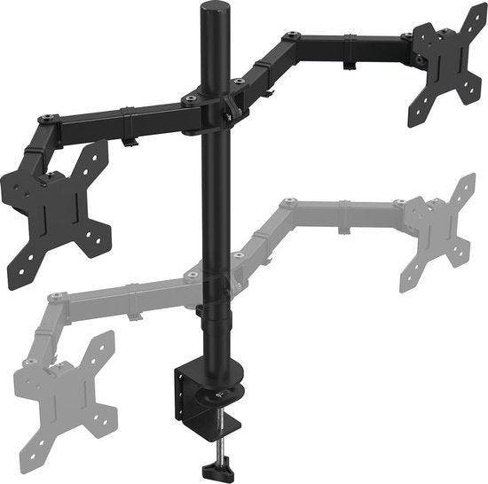 2dekans | Auronic Monitor Arm - 2 Schermen - 13 tot 27 Inch, Computers en Software, Monitoren, Ophalen of Verzenden
