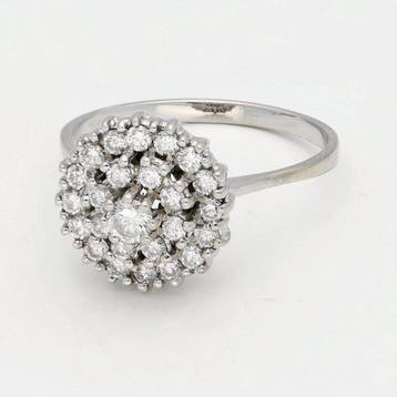 Ring - 18 karaat Witgoud Diamant (Natuurlijk), Nieuw