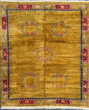 Népal Art déco - nettoyé - noué à la main - laine - Tapis -
