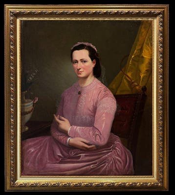 École Réaliste Française (c. 1850) - Portrait de Jeune Fille