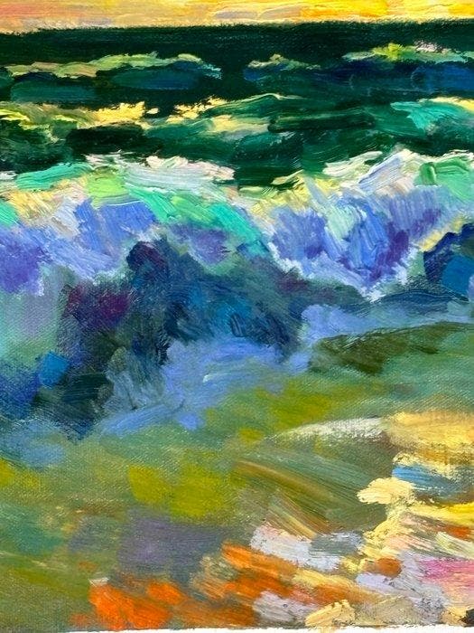 Vitaly Leshukov - Mediterranean Coast (Costa Brava) XL - No, Antiquités & Art, Art | Peinture | Moderne