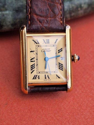 Cartier - Tank Must de Cartier - 2413 - Femme - 2002, Handtassen en Accessoires, Nieuw
