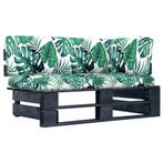 vidaXL Tuinhoekbank pallet zwart geïmpregneerd grenenhout, Verzenden