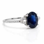 Sans prix de réserve - Bague Platine - 1.93ct. tw. Saphir -, Bijoux, Sacs & Beauté