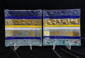 Coppia di Piatti / Svuota Tasche – 15x15 cm - Italia Anni