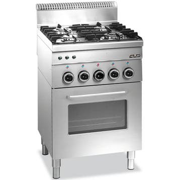 Fornuis + Oven | MINIMA 600 | Gas | 4 Branders (2x 2.7kW,, Verzenden