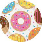 Donut Borden 23cm 8st, Hobby en Vrije tijd, Feestartikelen, Verzenden, Nieuw