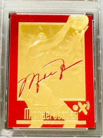 1996/97 Skybox Michael Jordan - Metallic Red Chicago Bulls, Nieuw