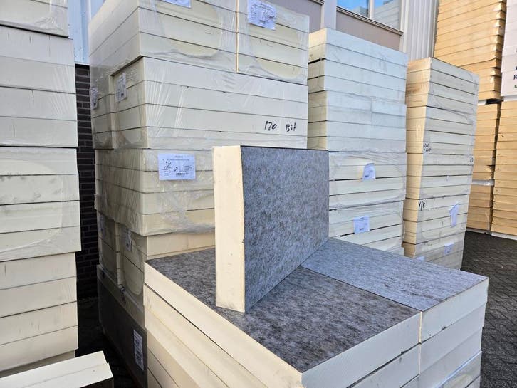 PIR platdak isolatieplaten 12 cm dik bitumen bekleed b-keus, Bricolage & Construction, Isolation & Étanchéité, Enlèvement