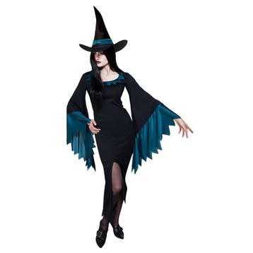 Halloween Heks Kostuum Lichtblauw M, Kleding | Dames, Carnavalskleding en Feestkleding, Verzenden, Nieuw