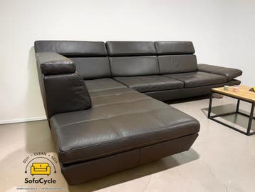 Luxueuze Belform lederen hoekzetel – verstelbaar topcomfort, Verzenden, Nieuw