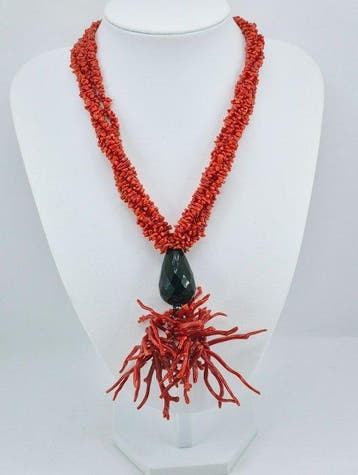 Corail rouge - Argent - Collier - CORALLO MEDITERRANEO