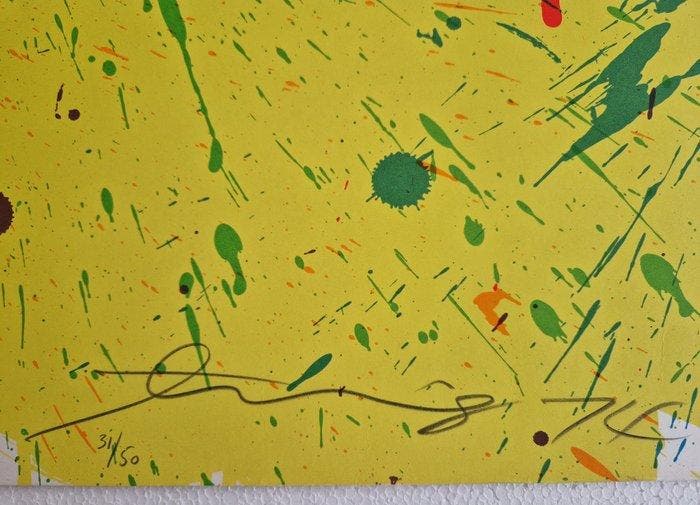 Walasse Ting  (1929–2010) - Neon-colored splashes of, Antiquités & Art, Antiquités | Autres Antiquités