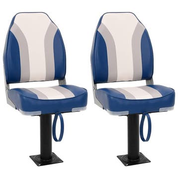 vidaXL Bootstoelen inklapbaar 2 st met hoge rugleuning, Watersport en Boten, Bootonderdelen, Verzenden, Nieuw