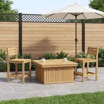 vidaXL Tuinstoel Koffietafel Massief Acaciahout Hoogte, Verzenden