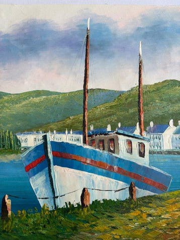 Tirar (1958 - ) - La Barque au repos, Antiquités & Art