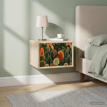 vidaXL Wandkastje voor Bed ZAANDAM Sonoma Eiken 36 x 33 x 25, Verzenden