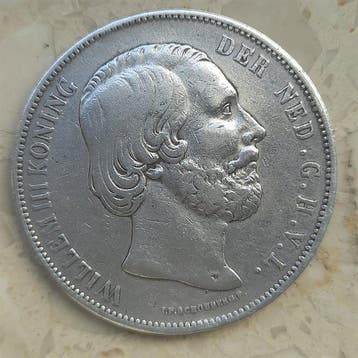 Nederland. Willem III. 2 1/2 Gulden 1873 (Zonder