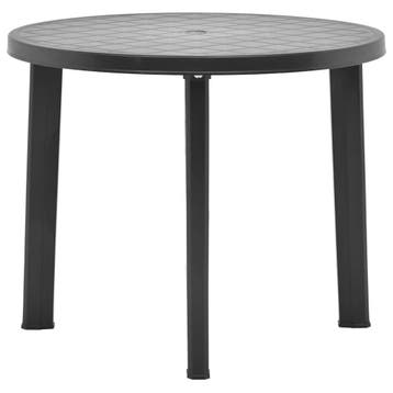 vidaXL Tuintafel 89 cm kunststof antraciet, Tuin en Terras, Verzenden, Nieuw
