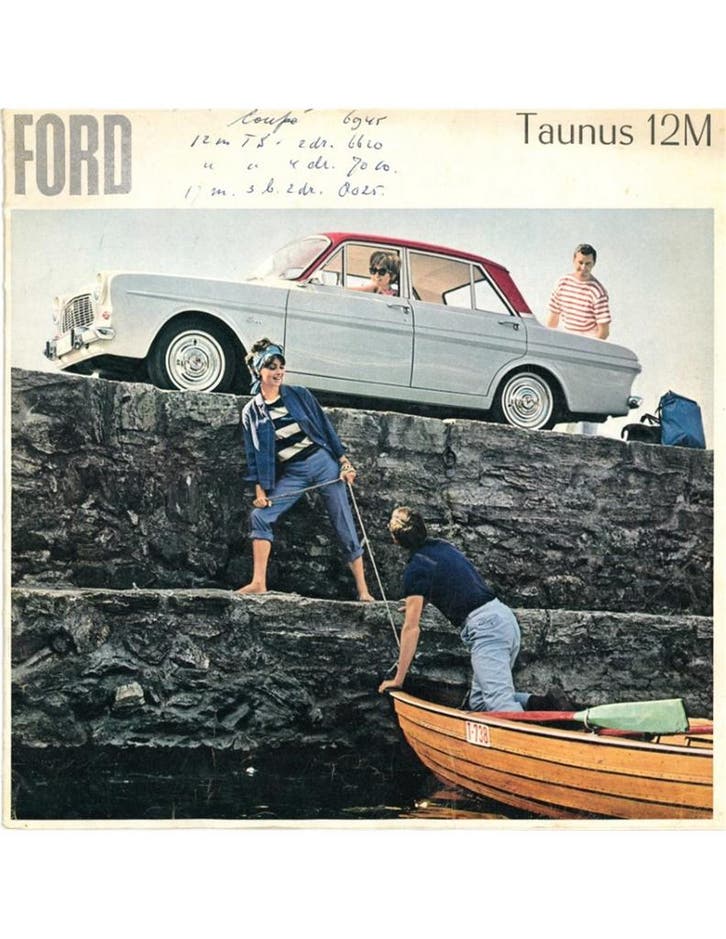 1965 FORD TAUNUS 12M BROCHURE NEDERLANDS, Livres, Autos | Brochures & Magazines, Enlèvement ou Envoi