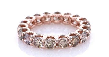 Zonder minimumprijs - Ring - 14 karaat Roségoud - 3.33ct., Handtassen en Accessoires, Nieuw
