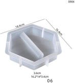 Siliconenmal 6hoekig 06 voor reageerbuis epoxy resin 16 cm