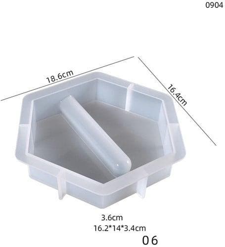 Siliconenmal 6hoekig 06 voor reageerbuis epoxy resin 16 cm, Hobby & Loisirs créatifs, Bricolage