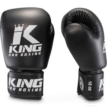 King Pro Boxing Bokshandschoenen Zwart KPB/BGVL 3 Leder, Sports & Fitness, Verzenden