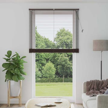 vidaXL Venetiaanse jaloezie Donkerbruin met Patroon 213 x, Verzenden, Nieuw