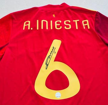 Andres Iniesta - Official Signed - Spain 2020 Home Shirt, Verzamelen, Nieuw