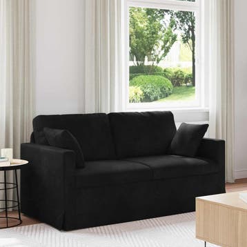 vidaXL bank / zetel Zwart 158 x 78 x 80 cm Fluweel, Verzenden