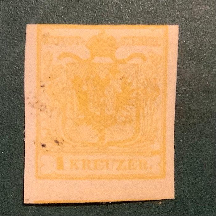Oostenrijk 1850 - 1 Kreuzer dubbele adelaar met, Timbres & Monnaies, Timbres | Europe | Autriche
