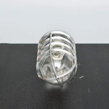 Wandlamp - Messing, Glas - Industrieel kooi-lamp