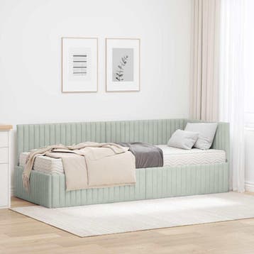 vidaXL Hoekbedframe met Matras met hoofdeinde 2 st, Huis en Inrichting, Verzenden, Nieuw