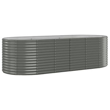Stalen plantenbak grijs | Retour Deal | Sla nu toe!, 100 cm of meer, Verzenden, Zo goed als nieuw, Metaal