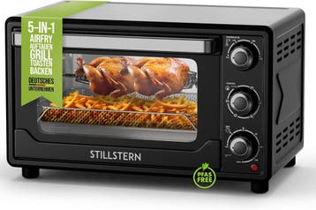 Vrijstaande oven - Hetelucht oven - 25 Liter - 1500W - Zwart, Verzenden, Nieuw