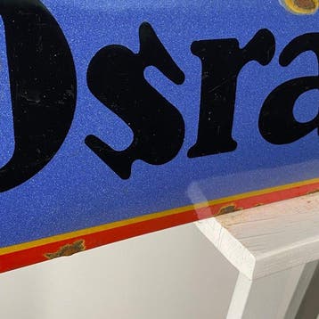 OSRAM - Emaille bord - 100×20 cm - Gemaakt van dikke