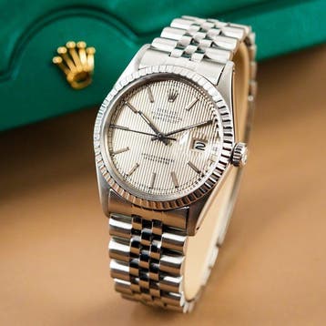 Rolex - Datejust 36 Silver Tapestry Dial - 16030 - Heren -