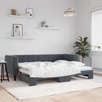 vidaXL Slaapbank met onderschuifbed 80x200 cm fluweel, Verzenden, Nieuw
