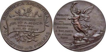 Bronze-medaille 1904 Argentinien, Timbres & Monnaies, Monnaies | Amérique, Verzenden