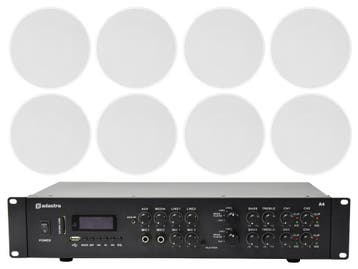 Adastra Inbouw Speakerset 2 + A4 Bluetooth Versterker USB/SD