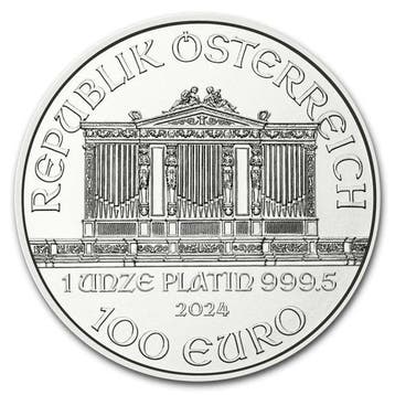Oostenrijk. 100 Dollars 1 oz €100 EUR Austrian Platinum, Postzegels en Munten