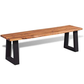vidaXL Bankje 145 cm massief acaciahout, Verzenden