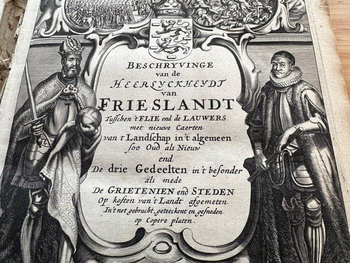 Pays-Bas - Frise; Bernardus Schotanus - Beschryvinge van de, Antiquités & Art, Antiquités | Livres & Manuscrits