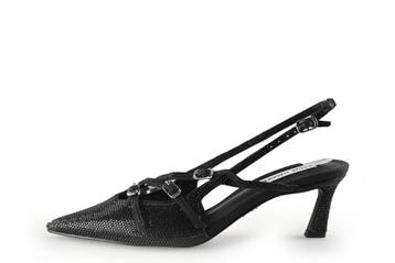 Steve Madden Slingbacks in maat 38 Zwart, Verzenden, Zwart, Steve Madden, Zo goed als nieuw