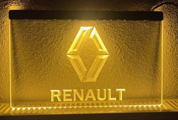 Renault neon bord lamp LED verlichting reclame lichtbak, Huis en Inrichting, Lampen | Overige, Nieuw, Verzenden
