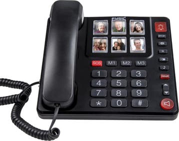 Huistelefoon senioren - Senioren telefoon - Vaste lijn - Zwa, Verzenden, Nieuw
