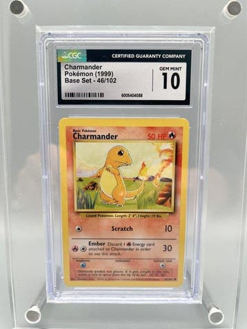 Pokémon Graded card - Charmander - CGC 10 - WOTC, Hobby & Loisirs créatifs