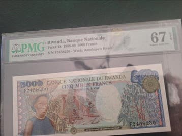Rwanda. - 2 x 5000 Francs - various dates - Pick 22 and 28a