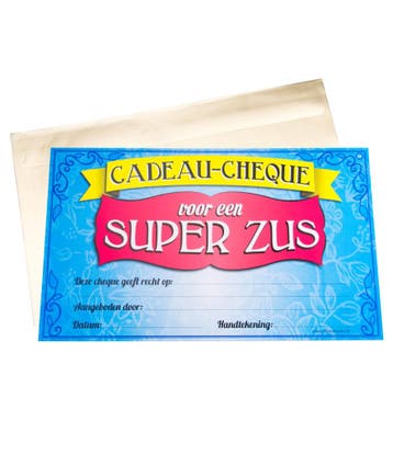 Cadeaubon Zus 34,5cm, Tickets & Billets, Réductions & Chèques cadeaux